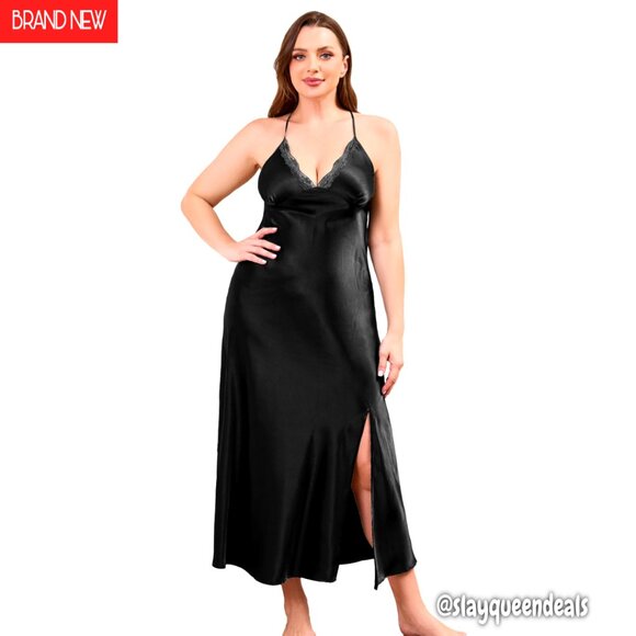 satin navy dress A-line Navy Blue Satin Straps Long Formal Dress, Navy Blue Prom Dress   Cutedressy